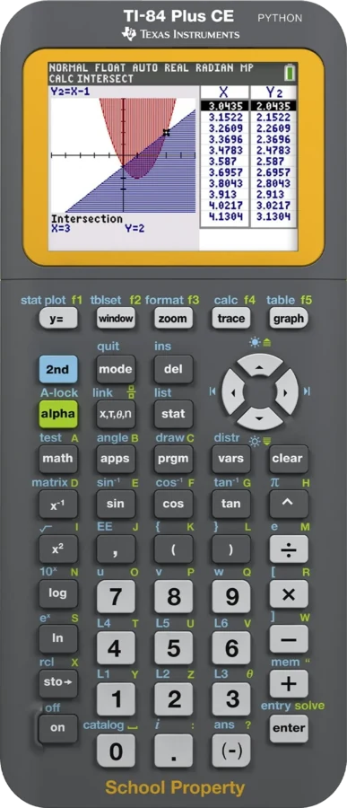 Texas Instruments TI-84 Plus CE graphing calculator