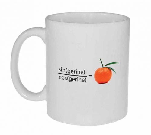 Tangerine Funny Math Coffee Mug | Math Gift Ideas | Abakcus