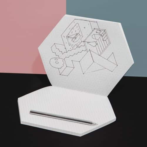 Isometric Notebook in Concrete