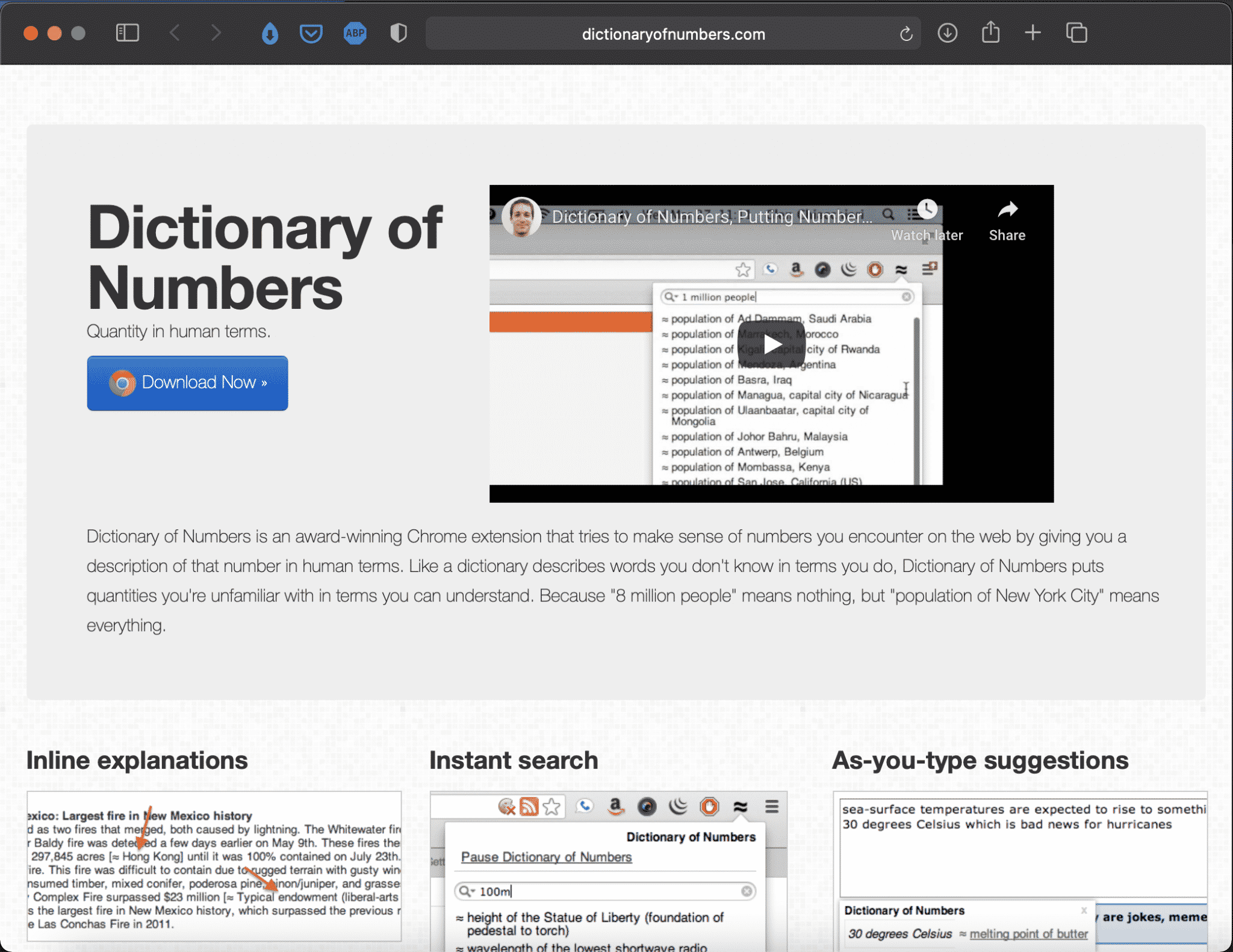 Dictionary of Numbers | Math Chrome Extension | Abakcus