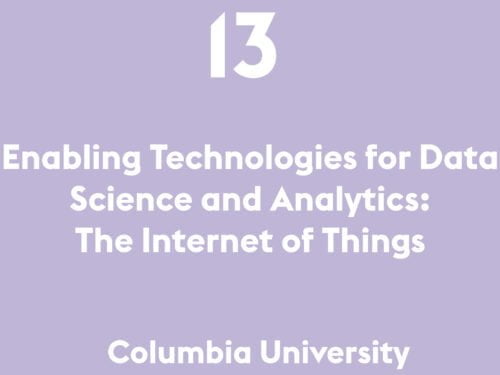 Enabling Technologies for Data Science and Analytics: The Internet of Things