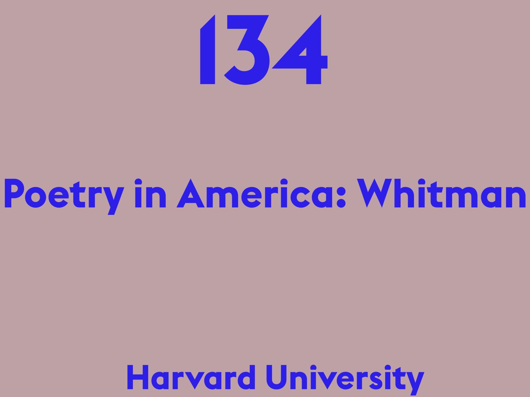 Poetry in America: Whitman