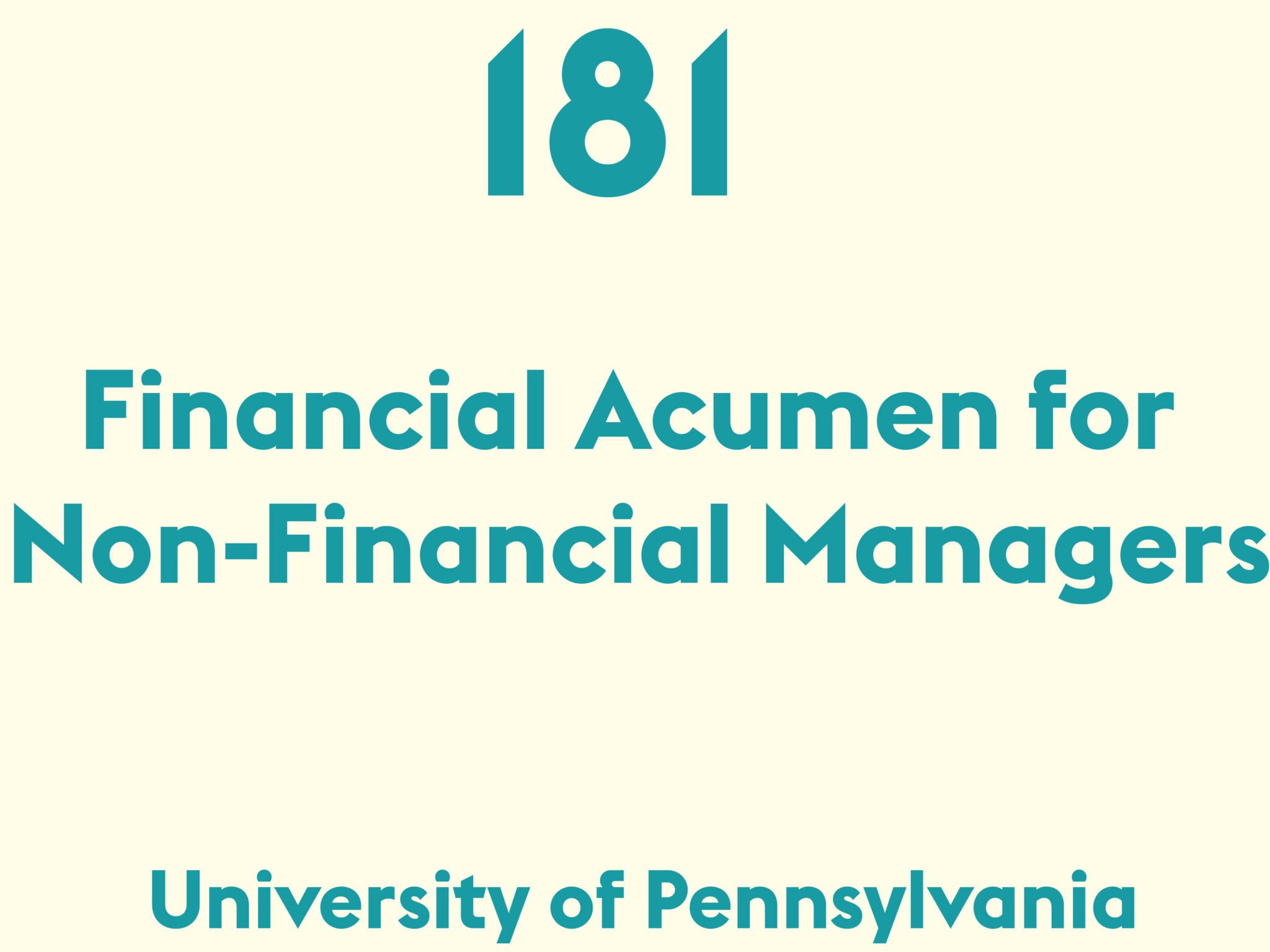Financial Acumen for Non-Financial Managers