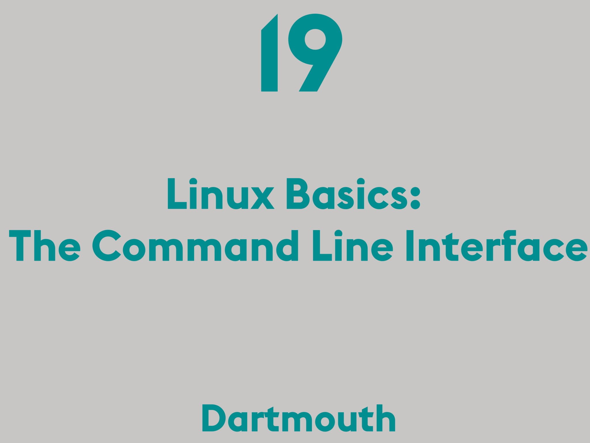 Linux Basics: The Command Line Interface