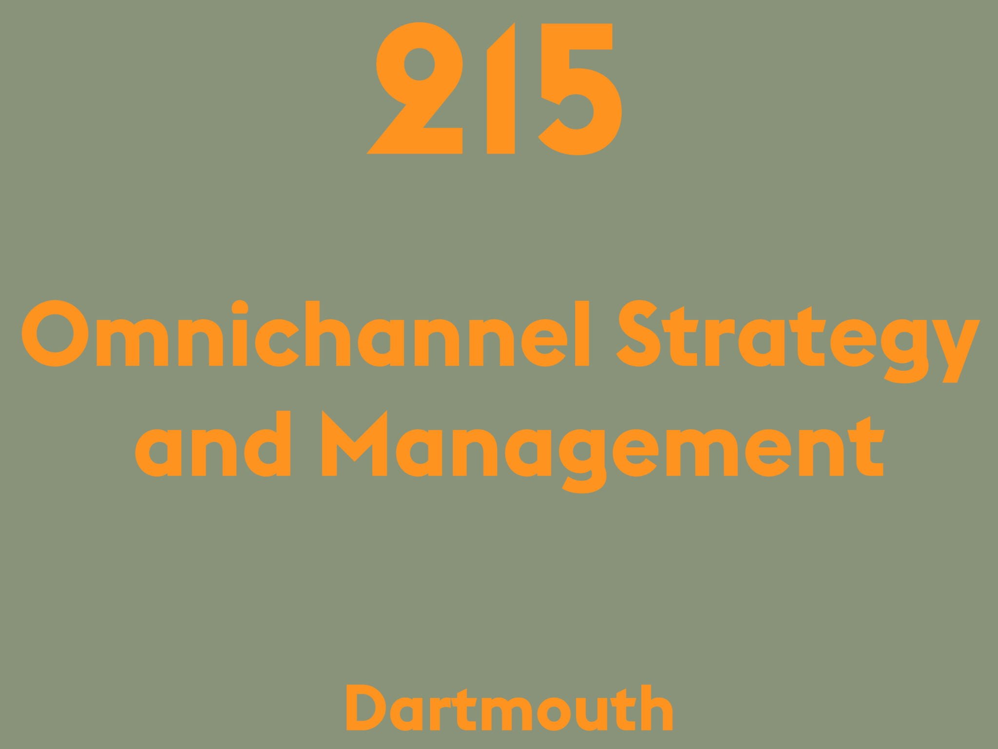 Omnichannel Strategy and Management