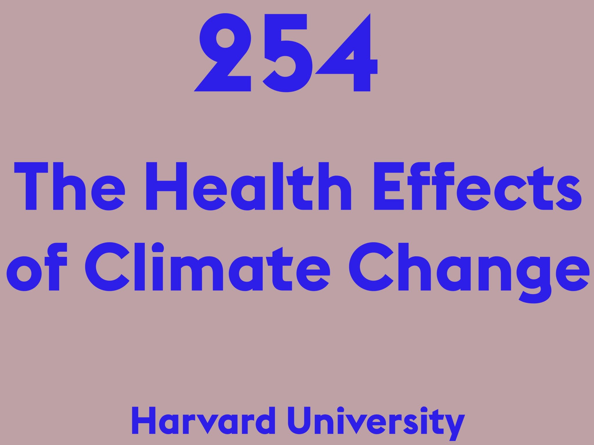 The Health Effects of Climate Change