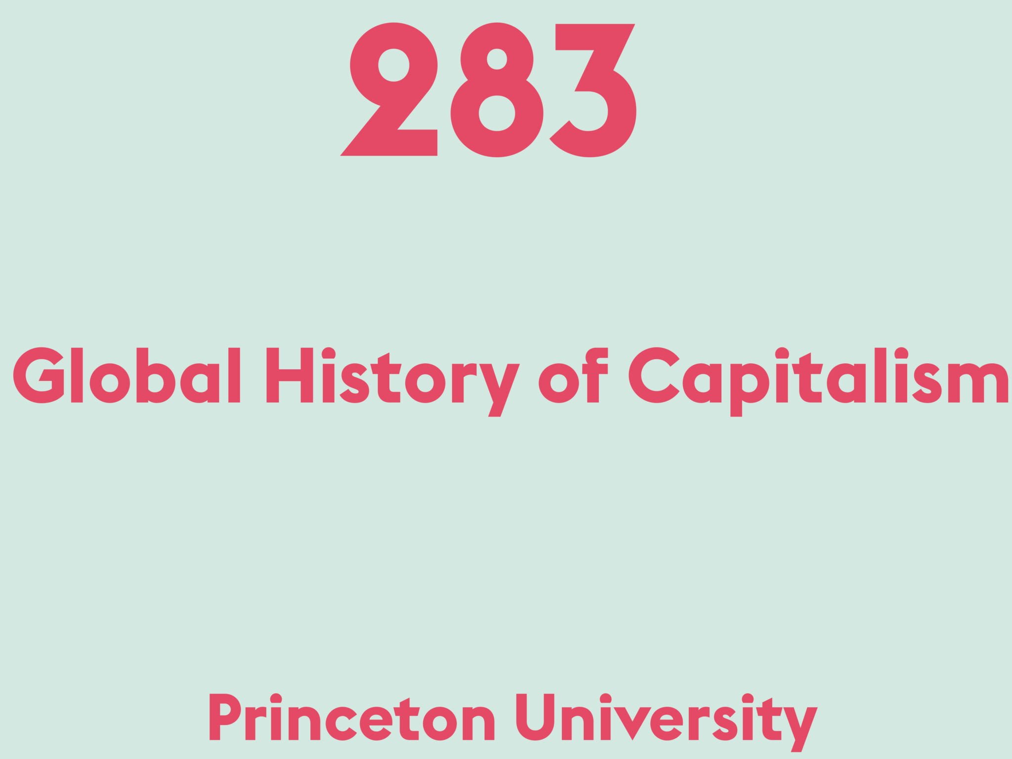 Global History of Capitalism
