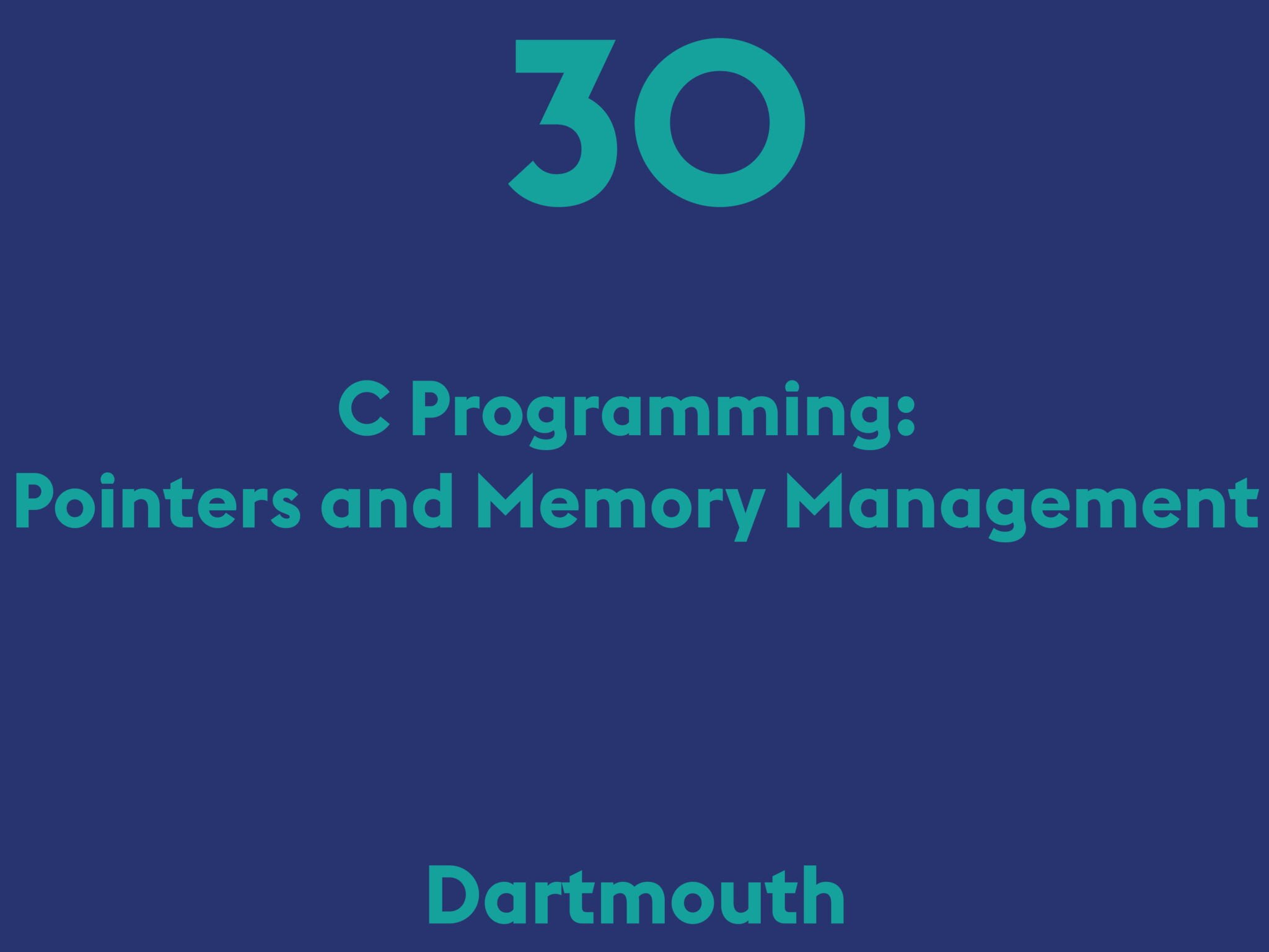 C Programming: Pointers and Memory Management