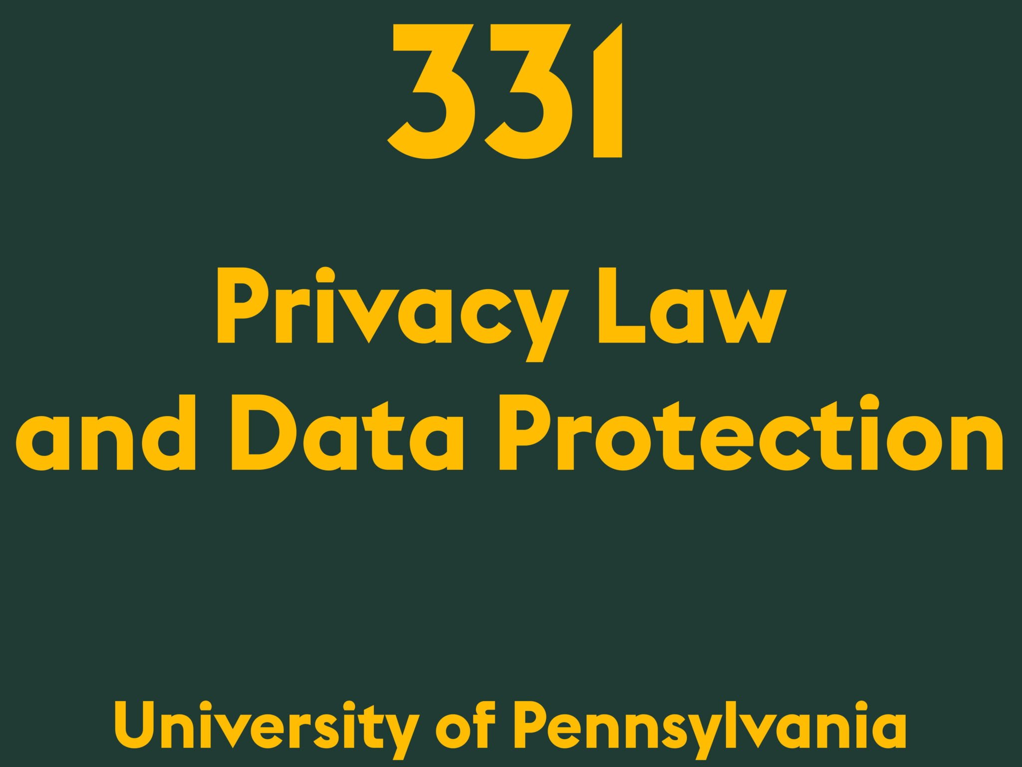 Privacy Law and Data Protection