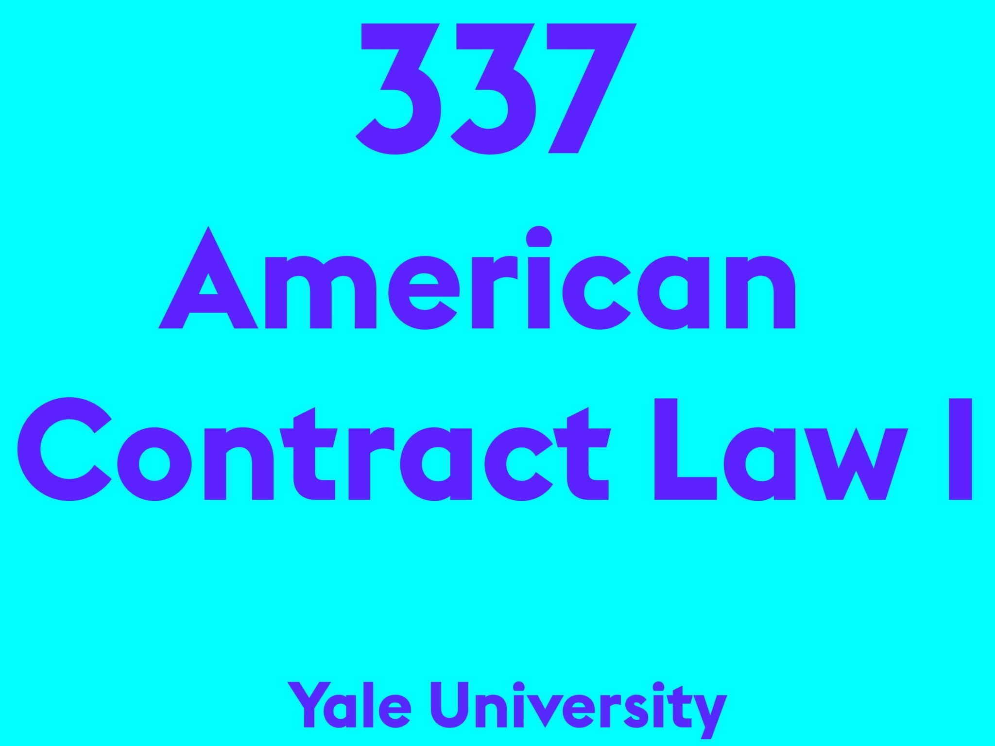 American Contract Law I