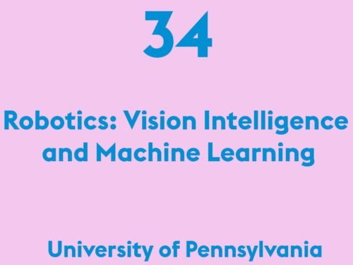 Robotics: Vision Intelligence and Machine Learning