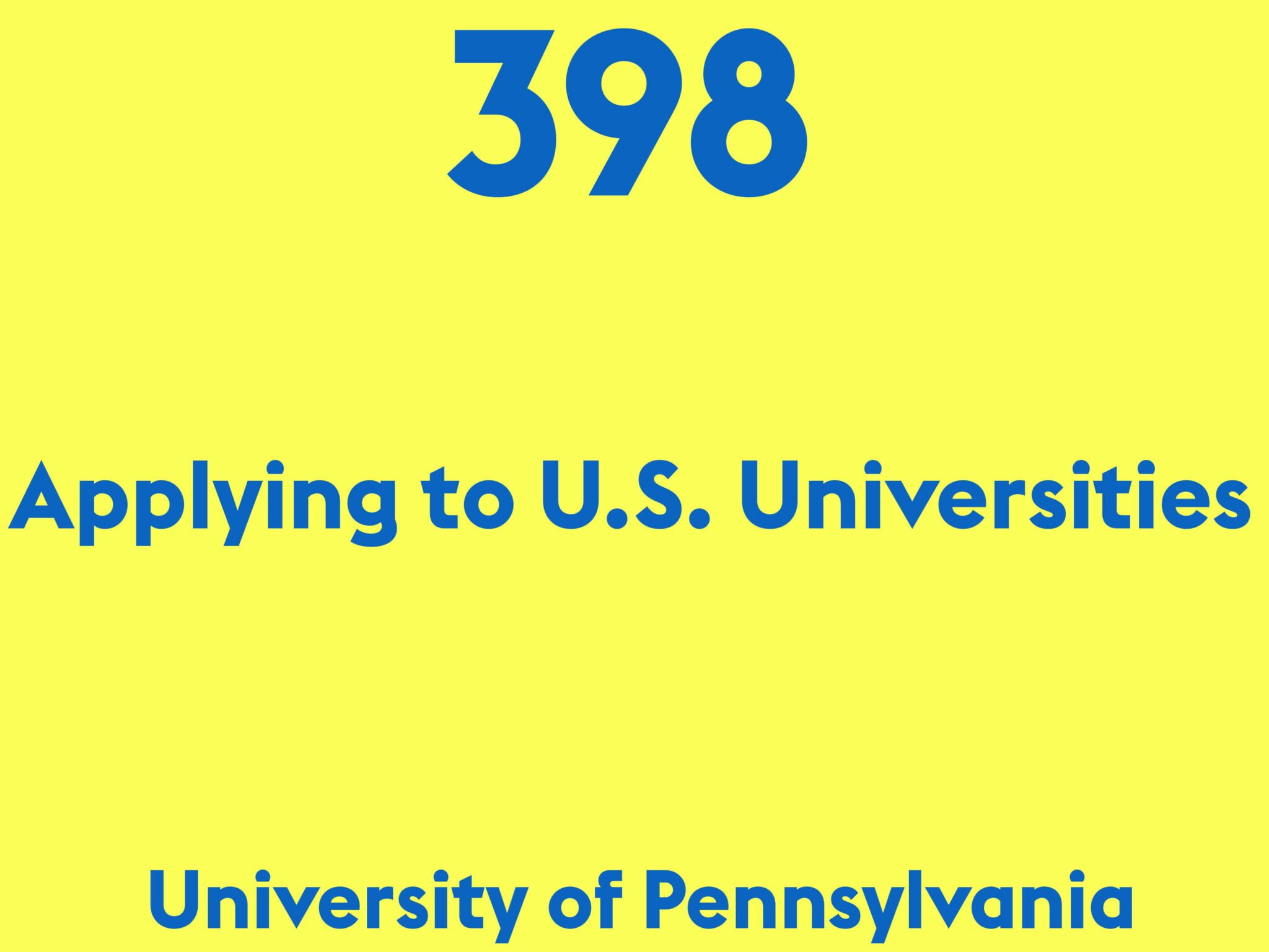 Applying to U.S. Universities