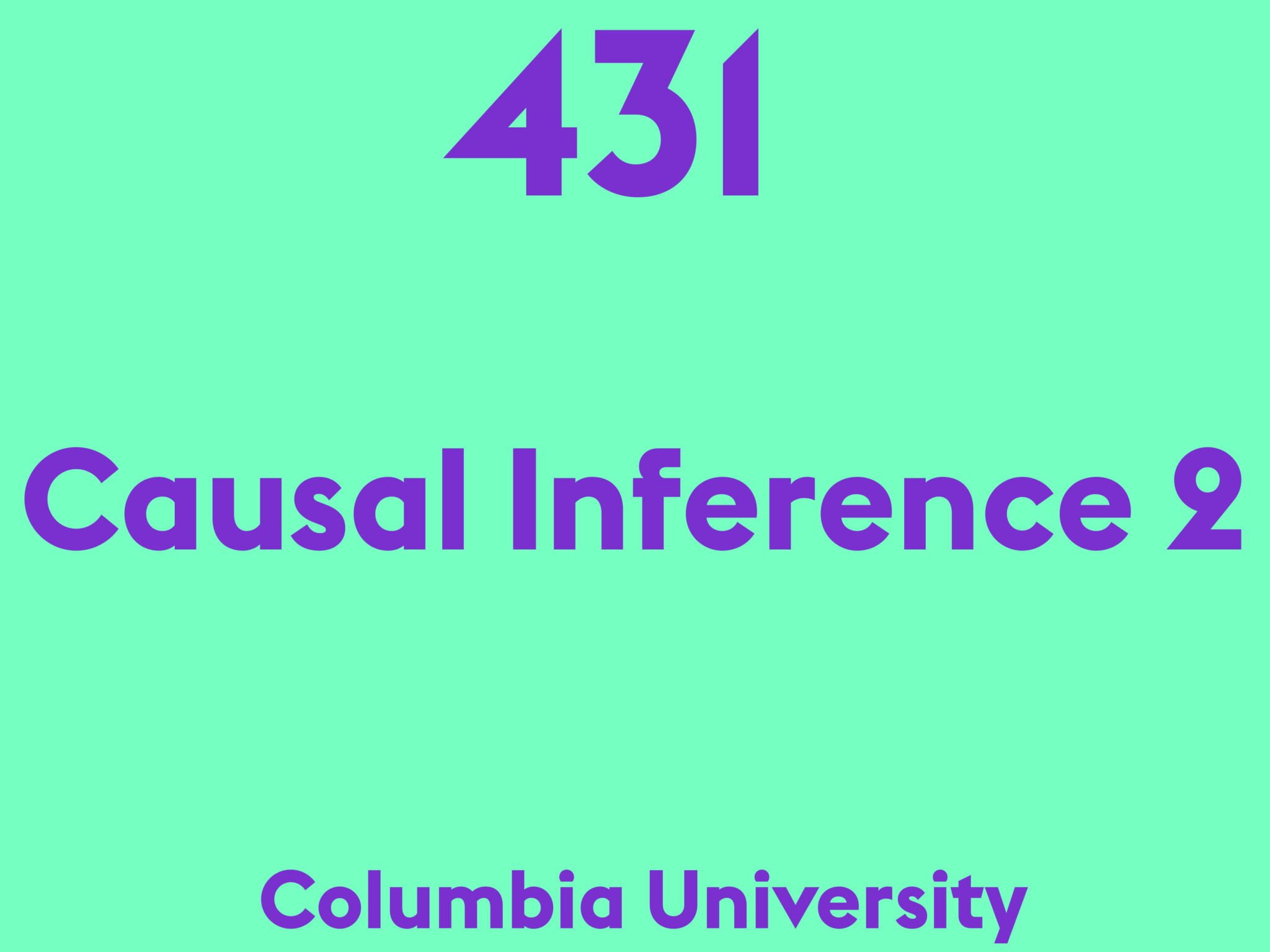 Causal Inference 2