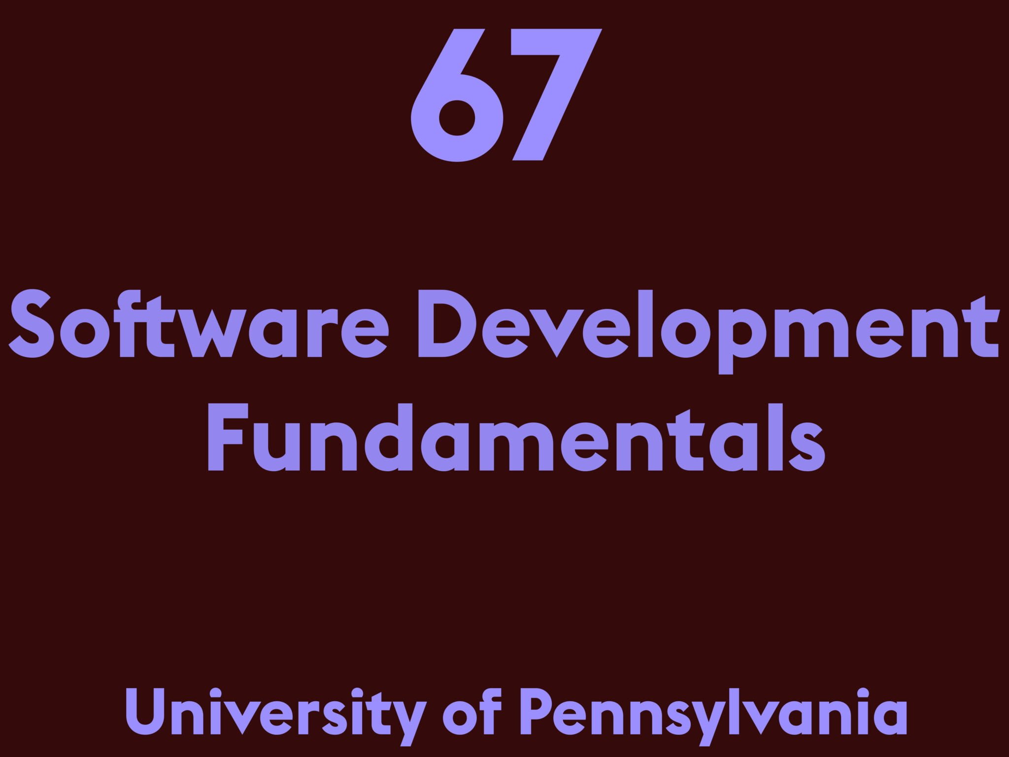 Software Development Fundamentals