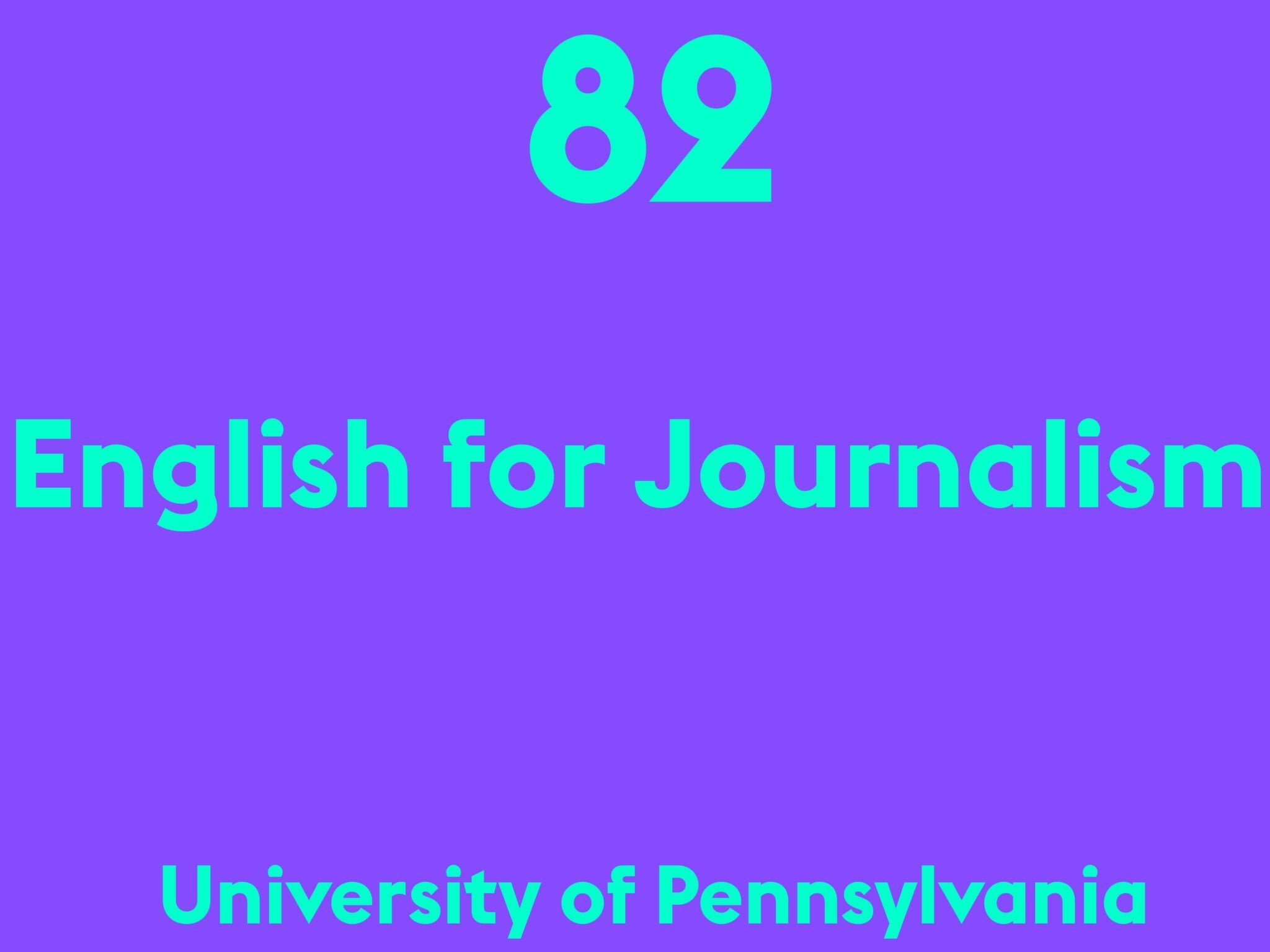 English for Journalism