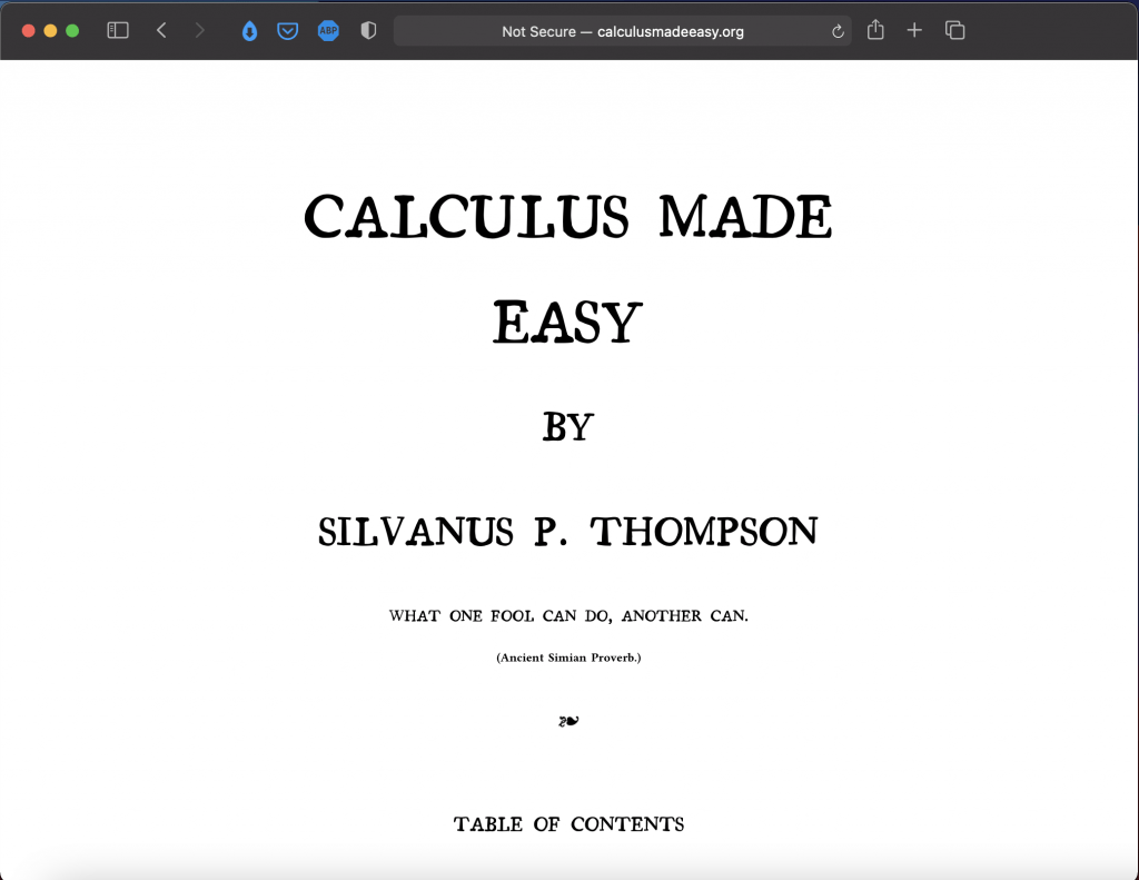 Calculus Made Easy | Free Online Calculus Book | Abakcus