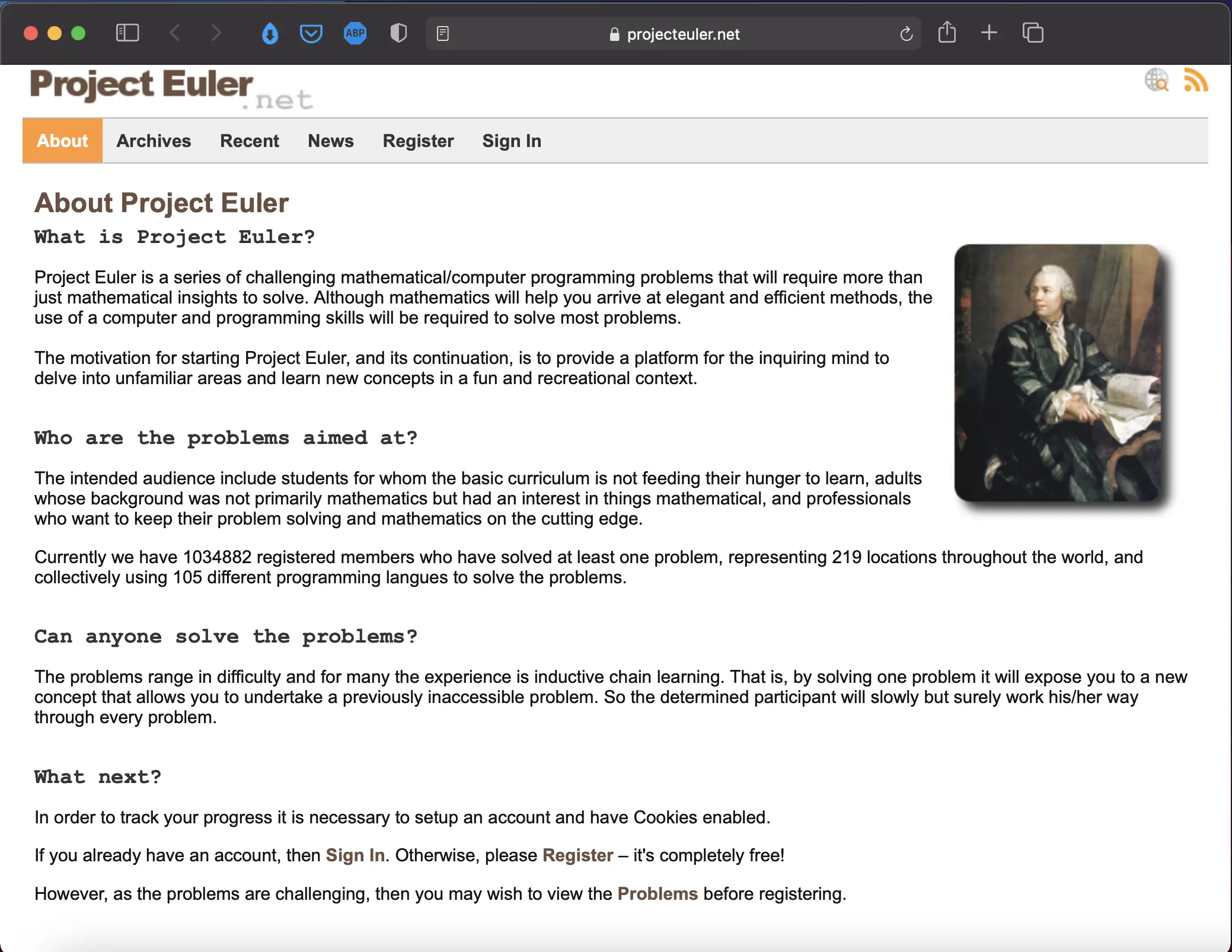 Project Euler | Tools - Educational Website | Abakcus