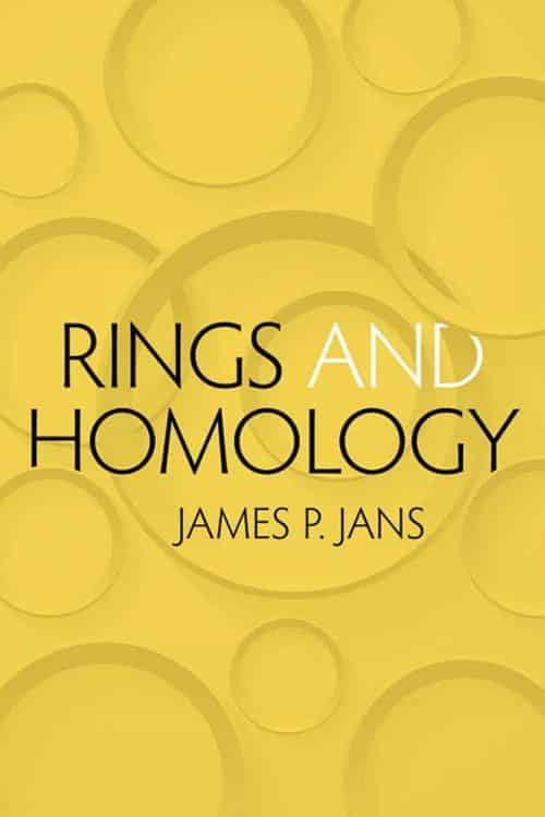 Rings and Homology James P. Jans Dover Books