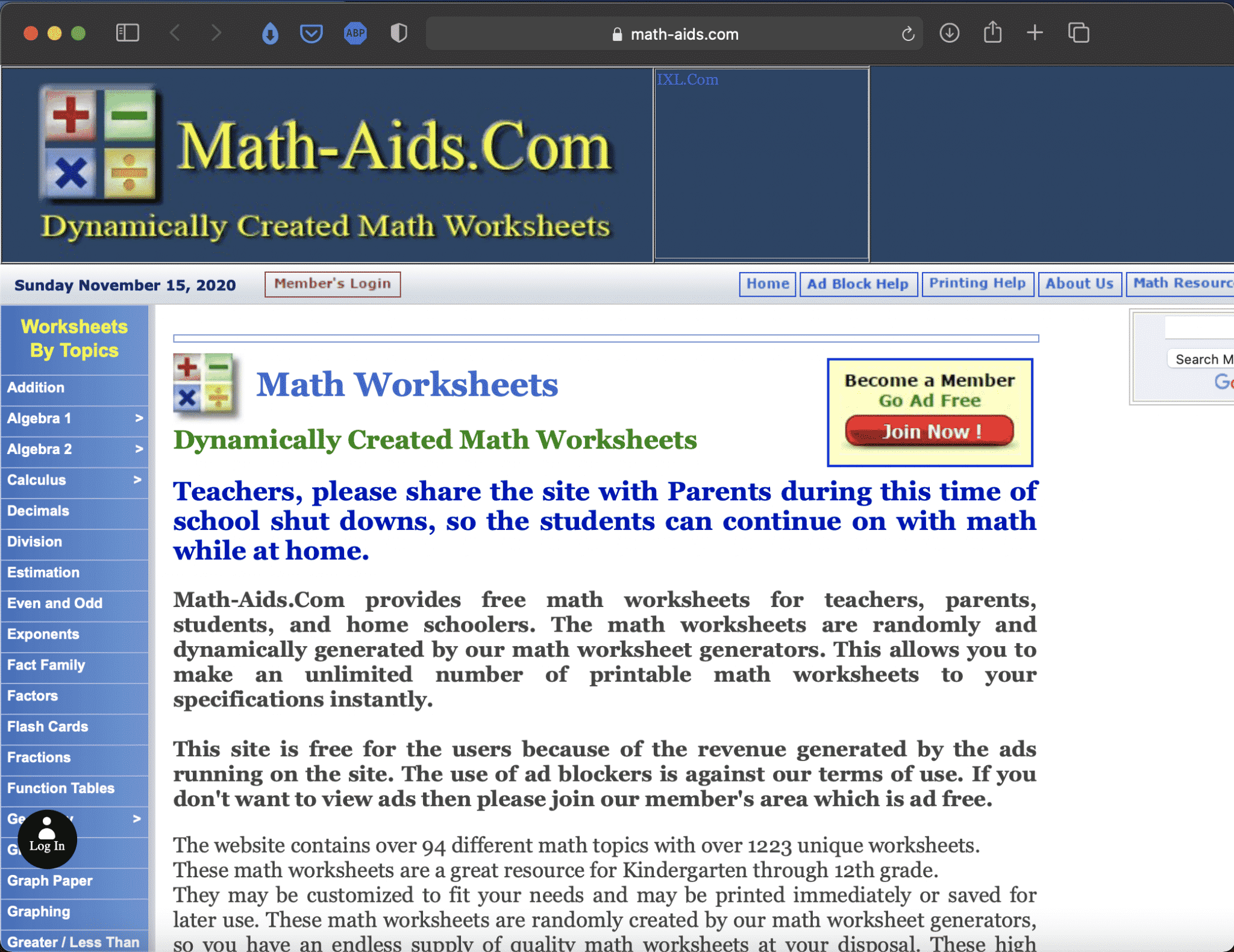 Math-Aids | Websites for Teaching and Learning | Abakcus