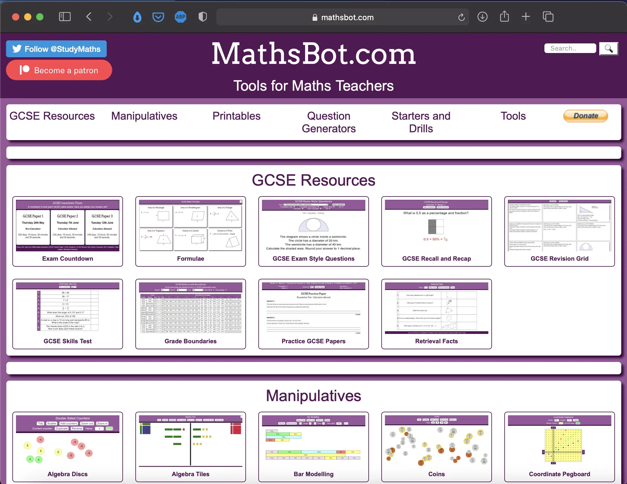 MathsBot | Websites for Teaching and Learning | Abakcus
