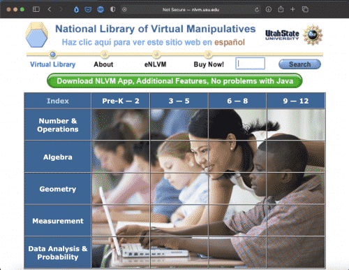 National Library of Virtual Manipulatives | Websites for Teaching | Abakcus