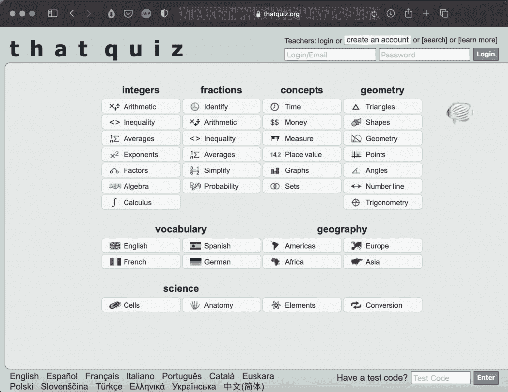 That Quiz | Websites for Teaching and Learning | Abakcus