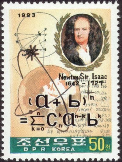 Isaac Newton Math Stamp 14