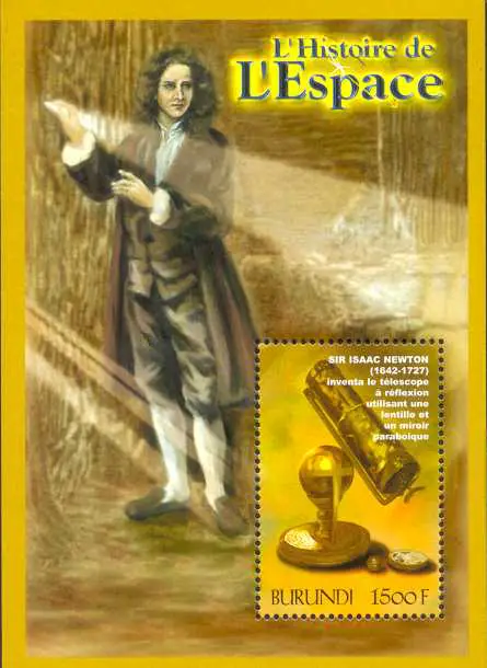 Isaac Newton Math Stamp 16