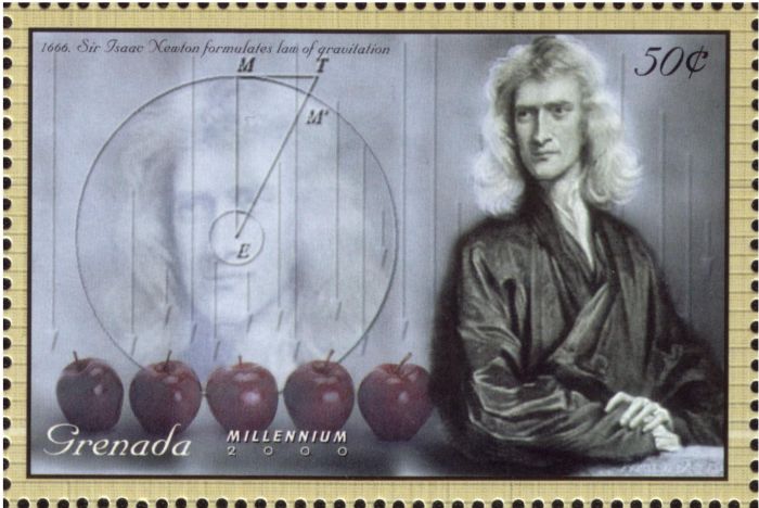 Isaac Newton Math Stamp 9