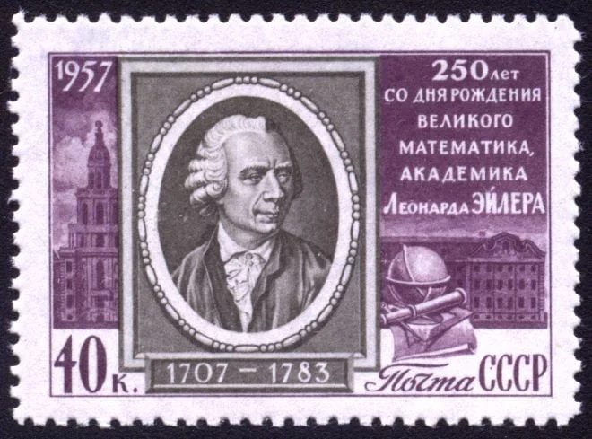 Leonhard Euler Math Stamp