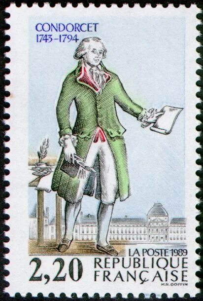 Marquis de Condorcet Math Stamp
