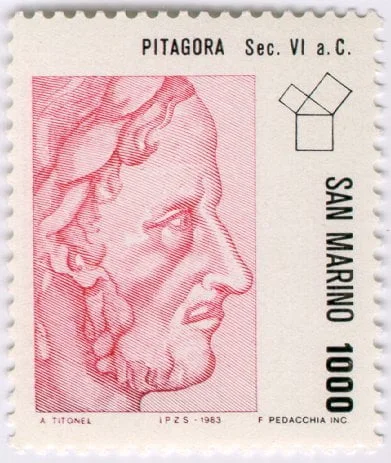 Pythagoras Math Stamp