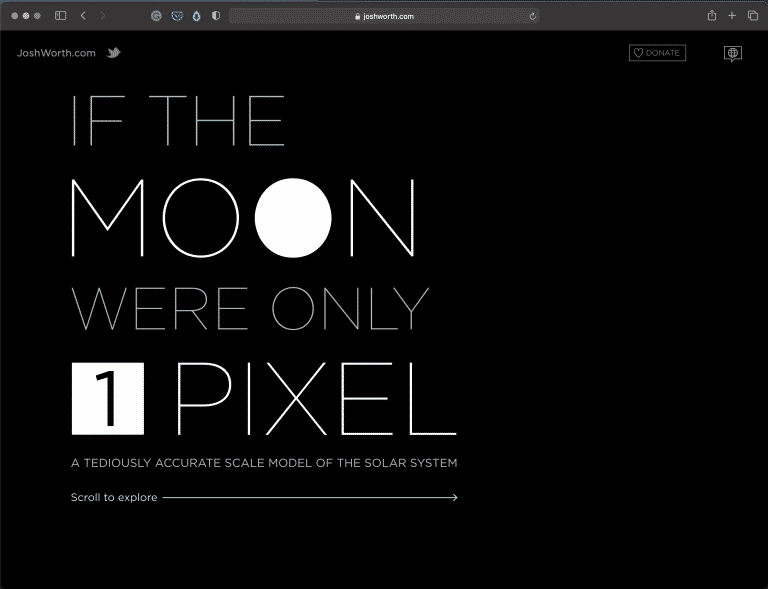 If the Moon Were Only 1 Pixel | Space Tool | Abakcus