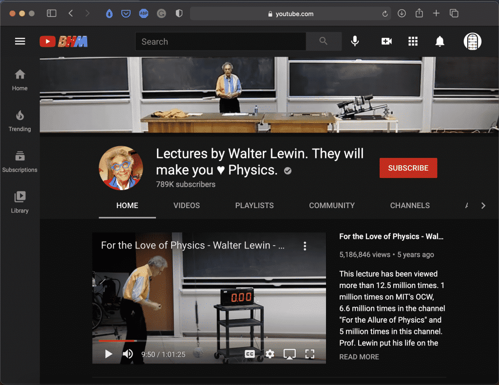 Lectures by Walter Lewin | Best Youtube Science Channel | Abakcus