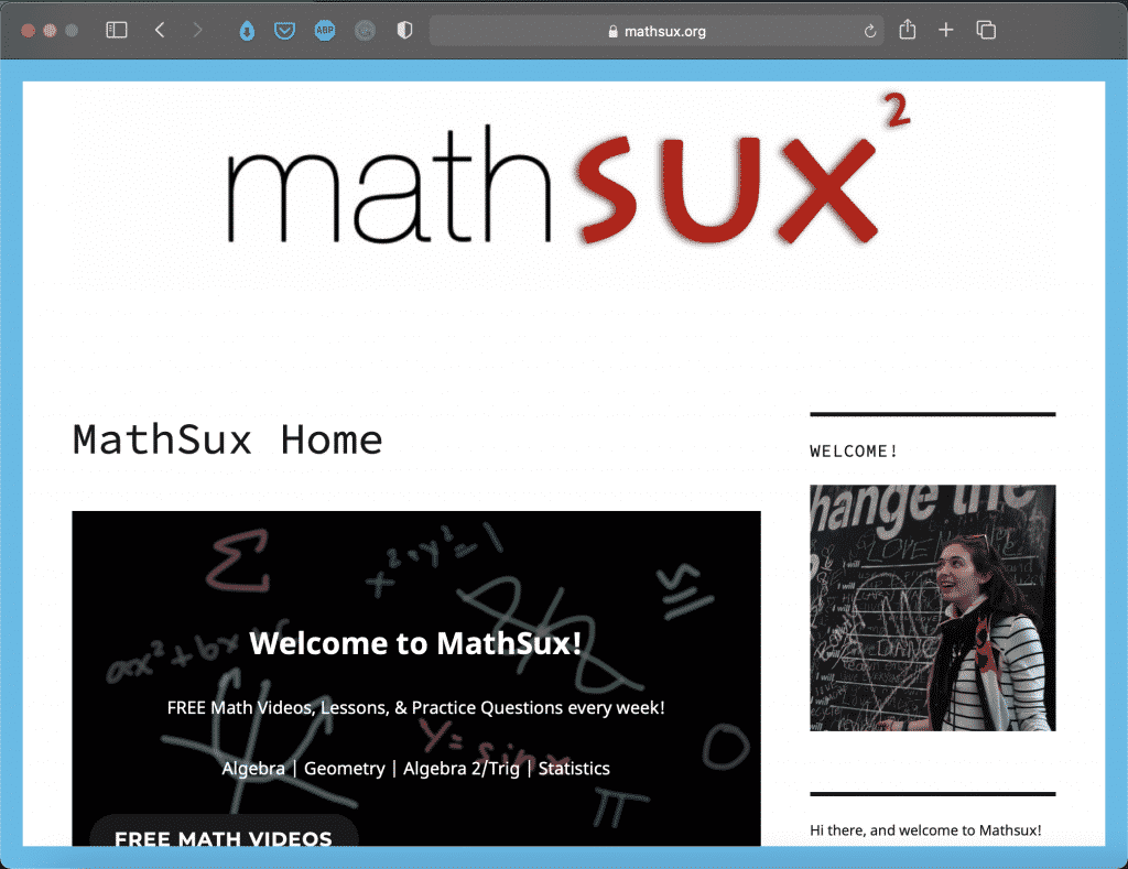 MathSux by Laura | Best Math Blogs Directory | Abakcus