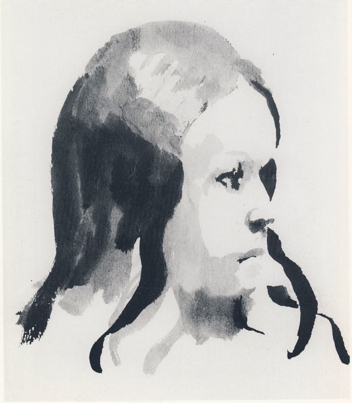 Richard Feynman's Drawings - Portrait of a Woman 13