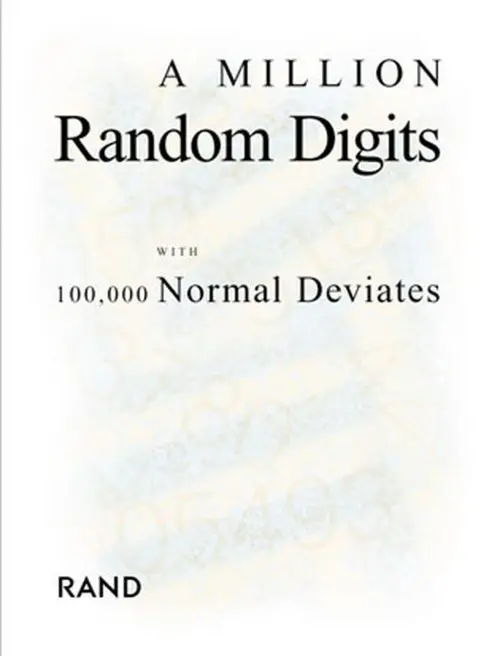 A Million Random Digits with 100,000 Normal Deviates | Books | Abakcus