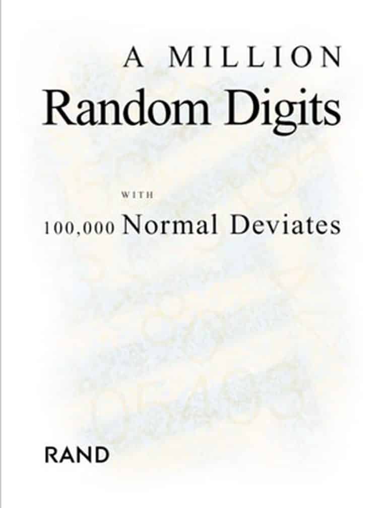 A Million Random Digits with 100,000 Normal Deviates | Books | Abakcus