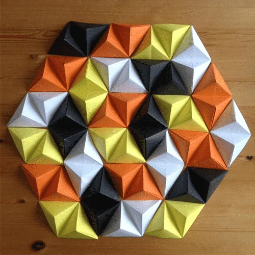 How to Make a Geometric Paper Wall Art DIY Project Abakcus 10