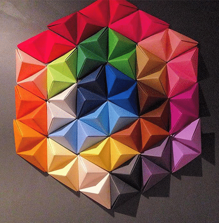 How to Make a Geometric Paper Wall Art DIY Project Abakcus 11