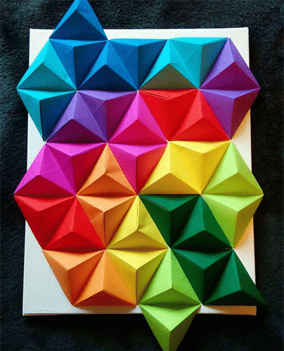 How to Make a Geometric Paper Wall Art DIY Project Abakcus 12