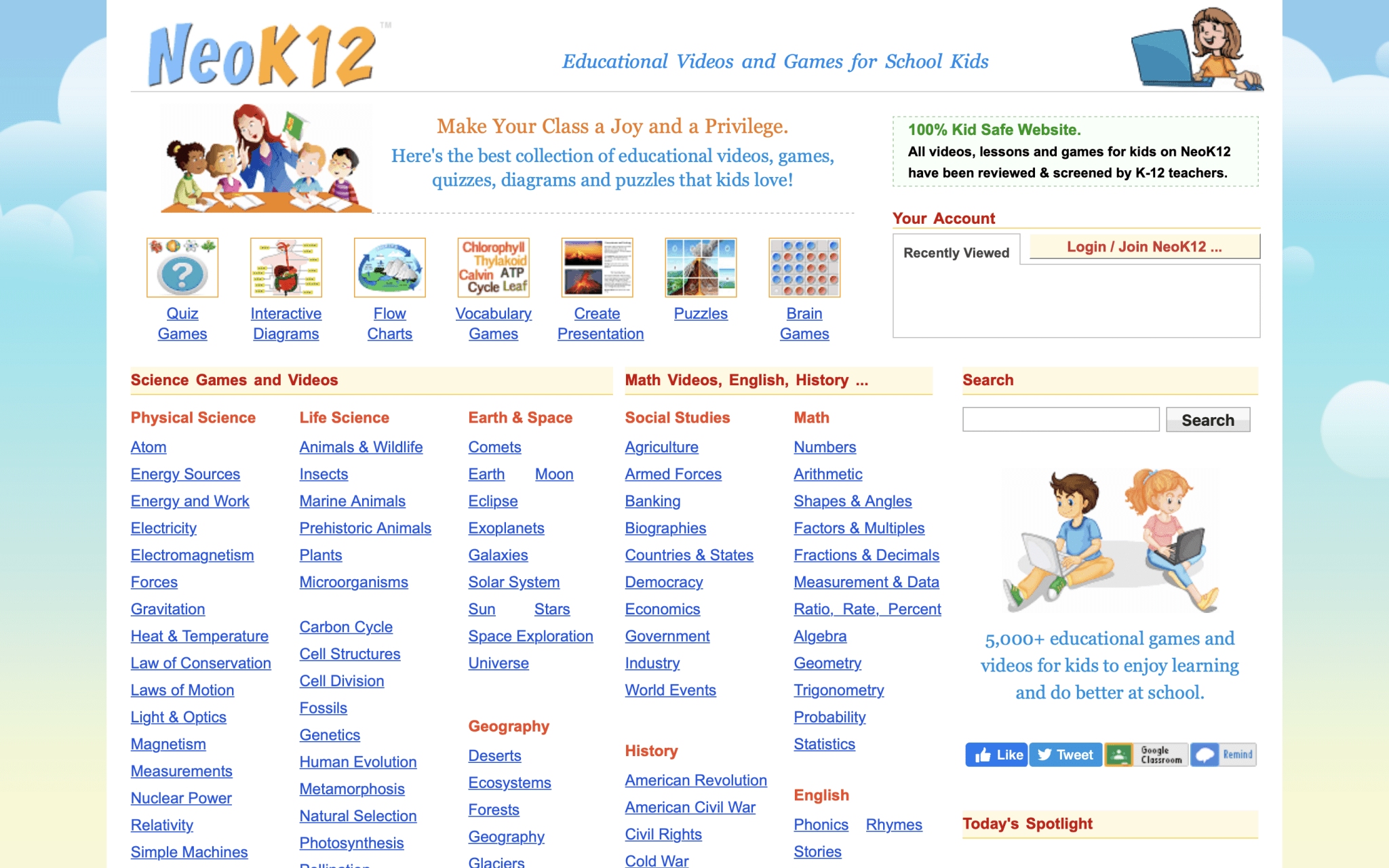 NeoK12 | Best Online Tools for Teachers | Abakcus