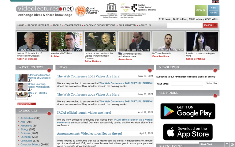Videolectures.net | Best Online Tools for Teachers | Abakcus