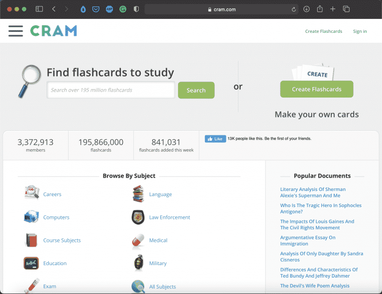 Cram | Websites for Teachers and Students | Abakcus