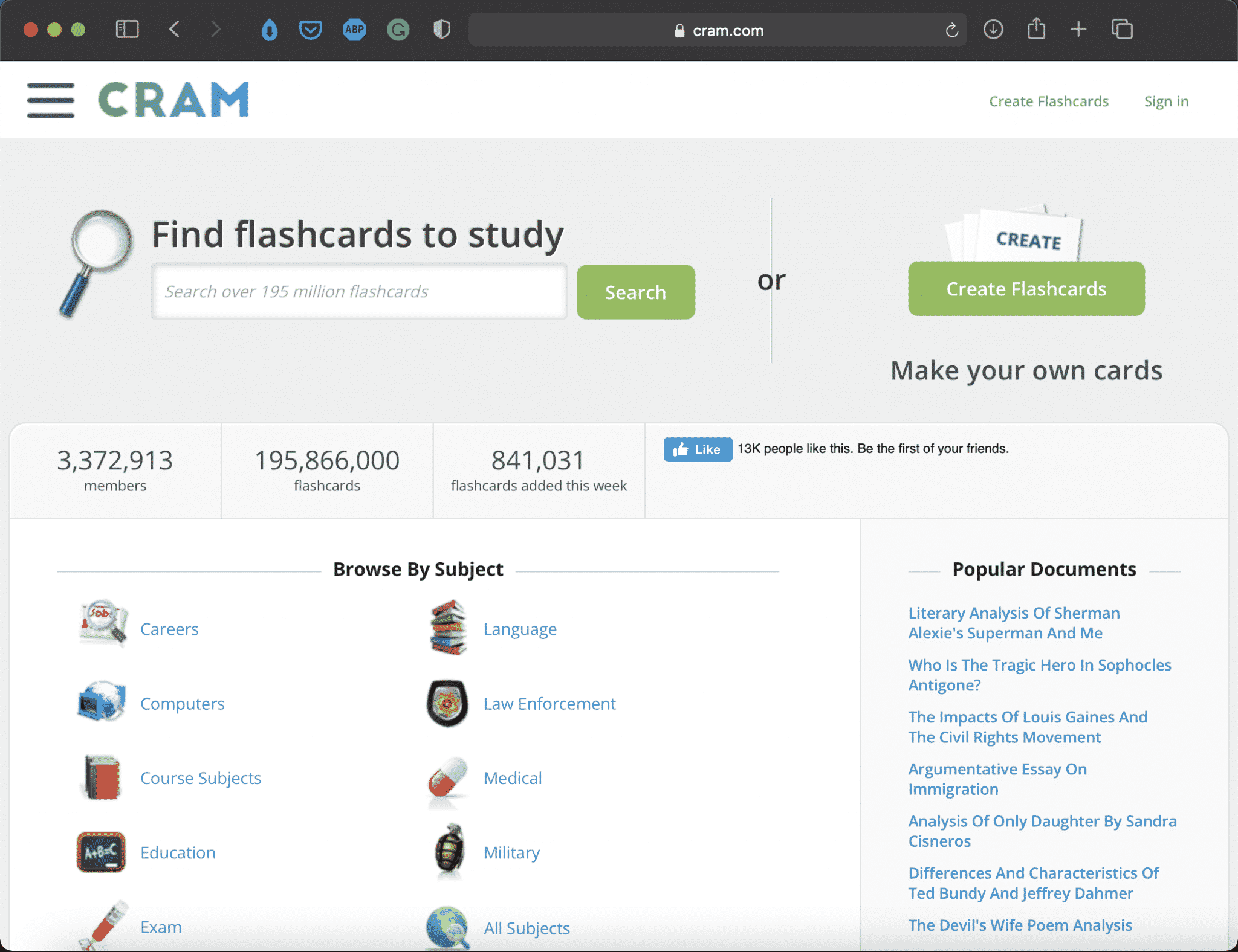 Cram | Websites for Teachers and Students | Abakcus