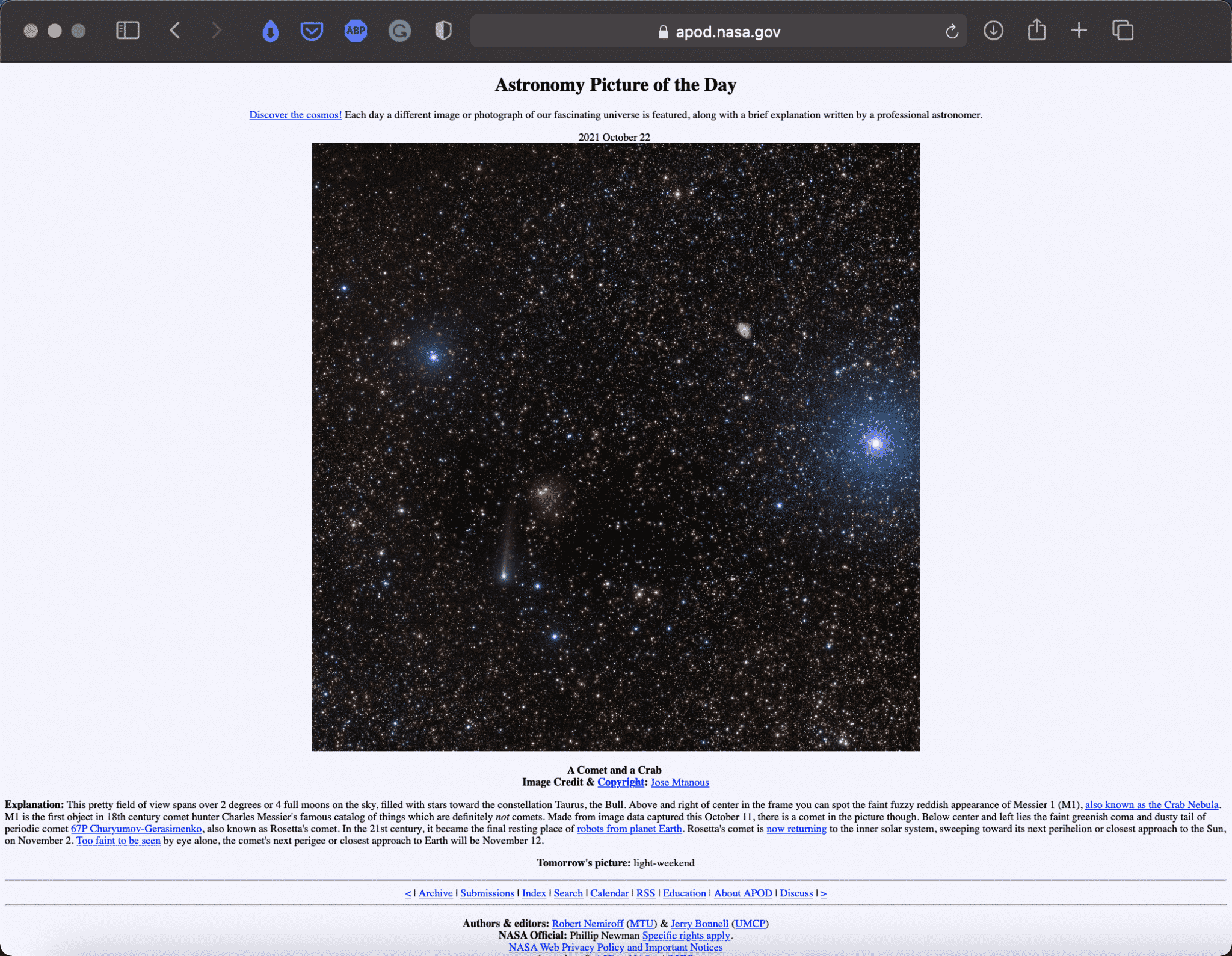Astronomy Picture of the Day | Tools | Abakcus