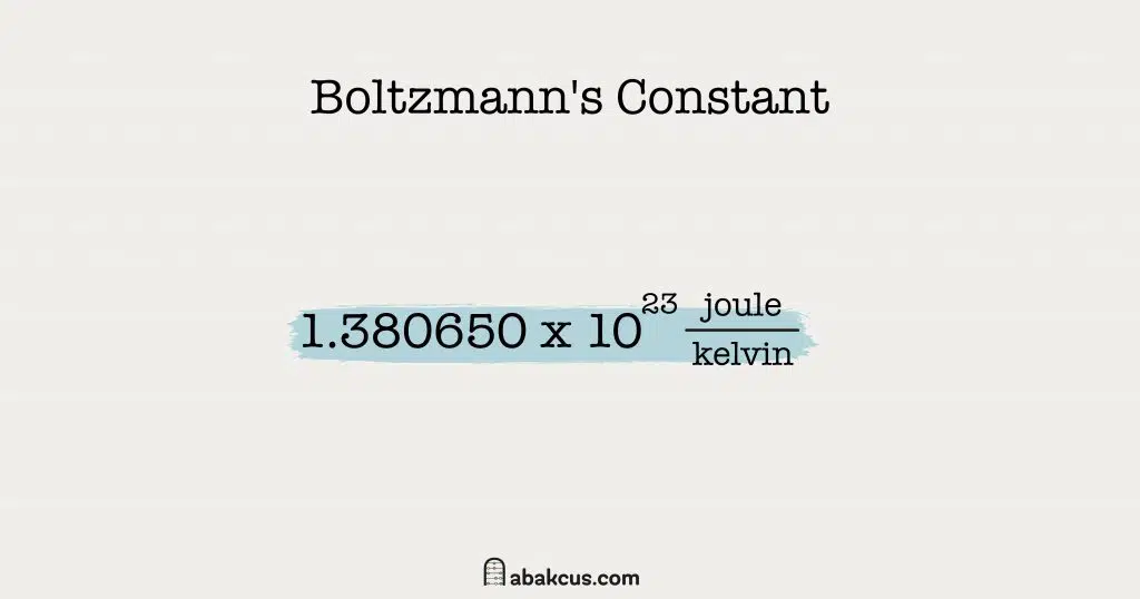 Boltzmanns Constant 1