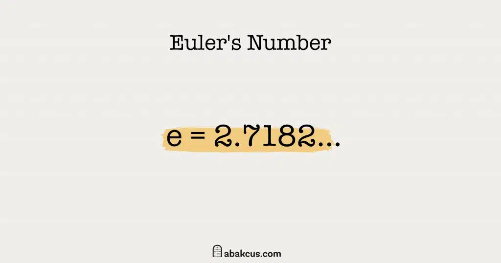 Eulers Number 1