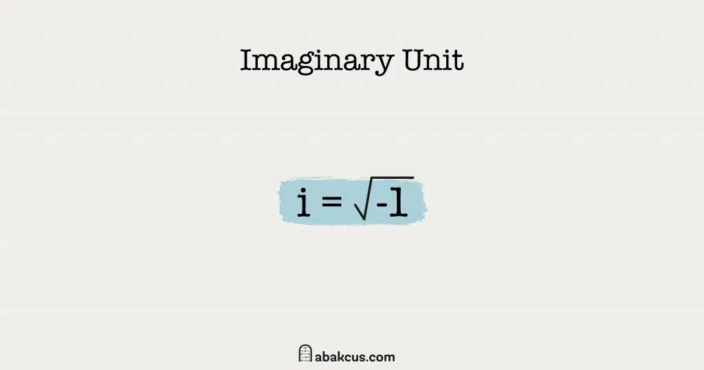 Imaginary Unit i 1