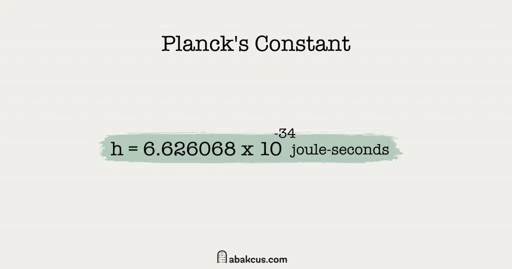 Plancks Constant 1